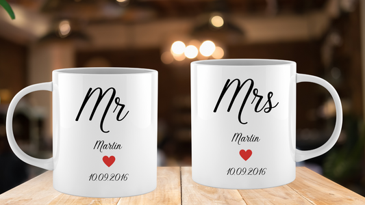 Tasse couple à personalisée