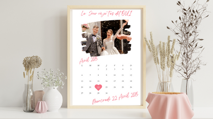 Calendrier rencontre ou mariage personnalisé