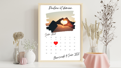 Calendrier rencontre ou mariage personnalisé