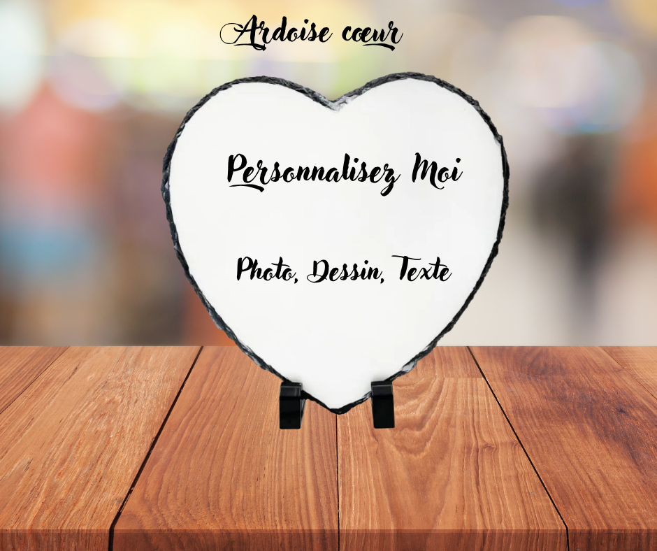 Ardoise Coeur personnalisée
