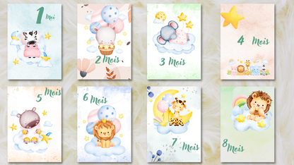 Cartes étapes Bebe- Animaux