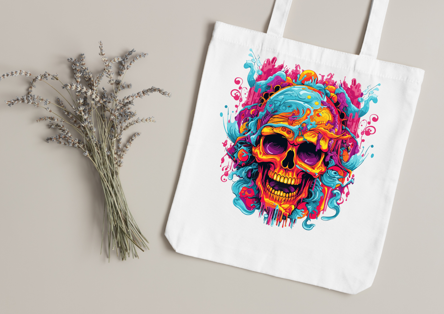 Tote Bag Psychedelic Designs – 100 modèles au choix – Noir ou Blanc