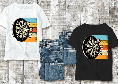 T-shirt Fléchettes Vintage – Cible de Darts Rétro