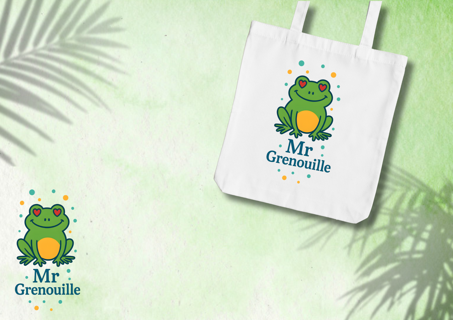 💚 Tote Bag “Mr Grenouille” – Le charmeur au cœur tendre 🐸✨