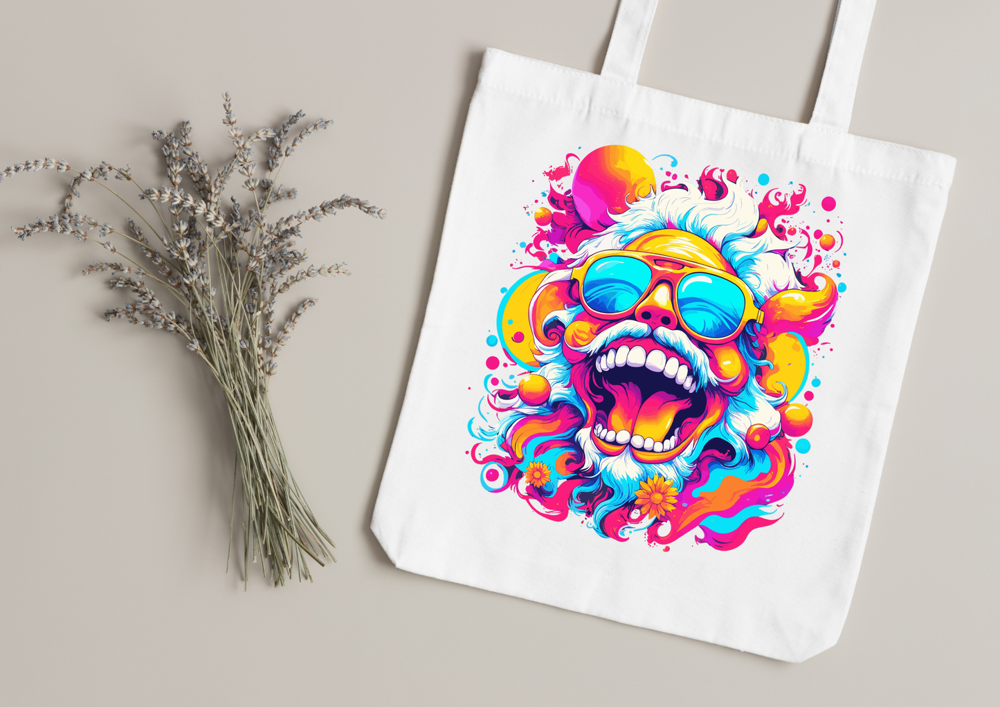 Tote Bag Psychedelic Designs – 100 modèles au choix – Noir ou Blanc