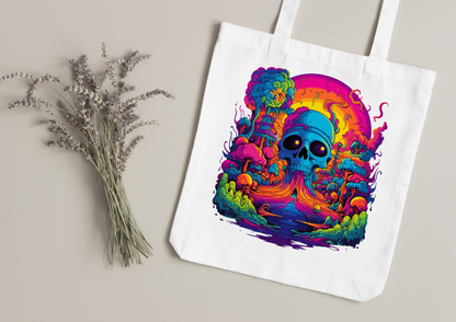 Tote Bag Psychedelic Designs – 100 modèles au choix – Noir ou Blanc