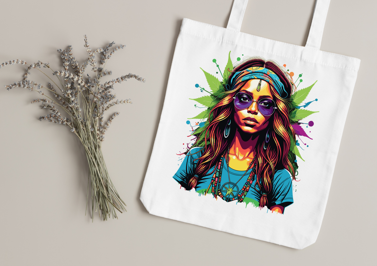 Tote Bag Psychedelic Designs – 100 modèles au choix – Noir ou Blanc