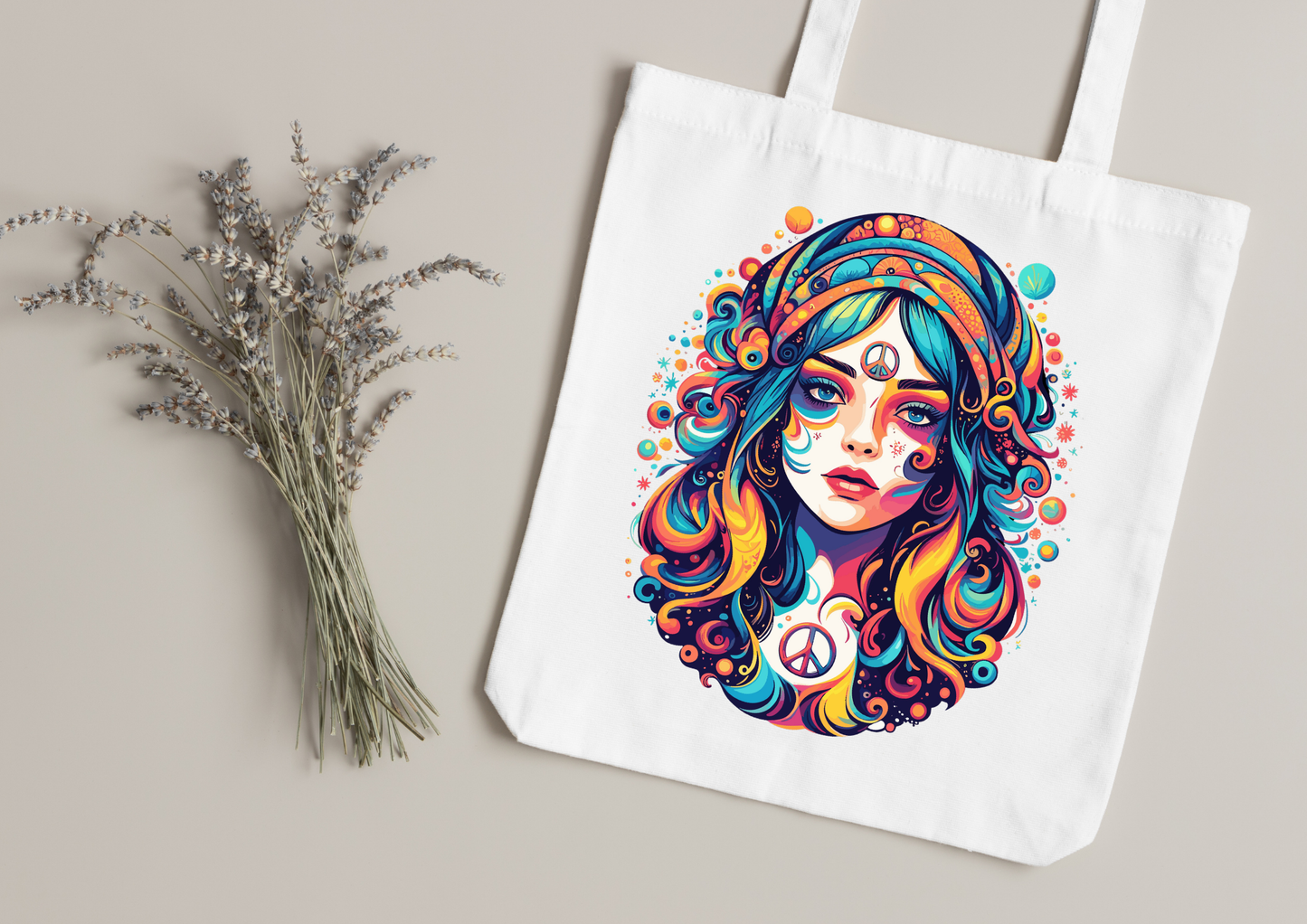 Tote Bag Psychedelic Designs – 100 modèles au choix – Noir ou Blanc