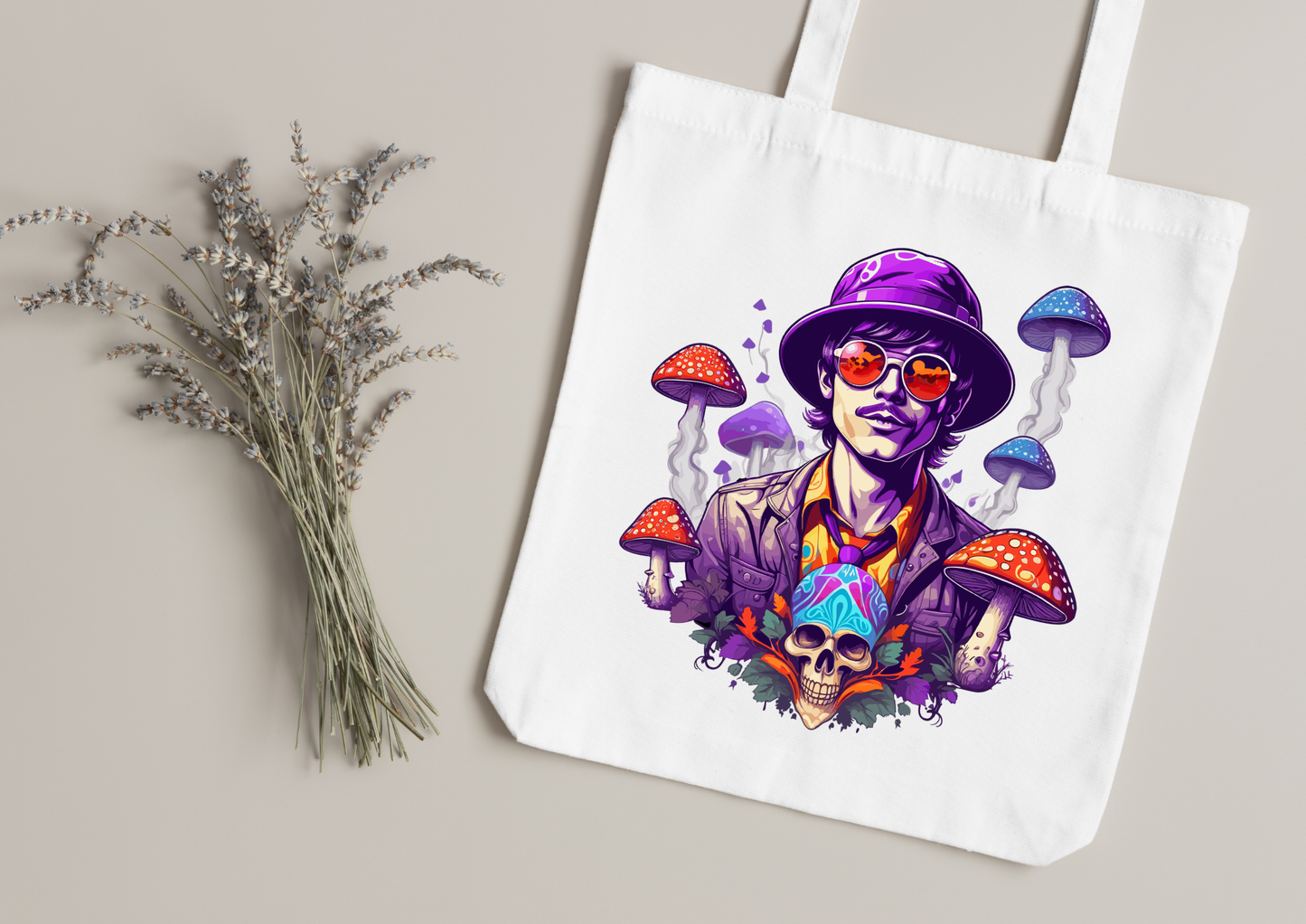 Tote Bag Psychedelic Designs – 100 modèles au choix – Noir ou Blanc