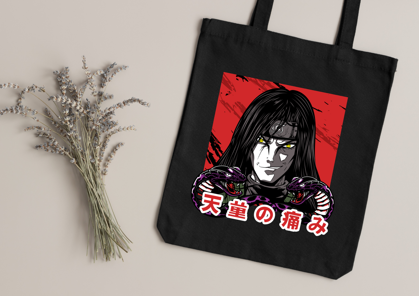 Tote Bag Anime – 104 modèles au choix – Noir