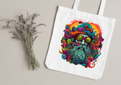 Tote Bag Psychedelic Designs – 100 modèles au choix – Noir ou Blanc
