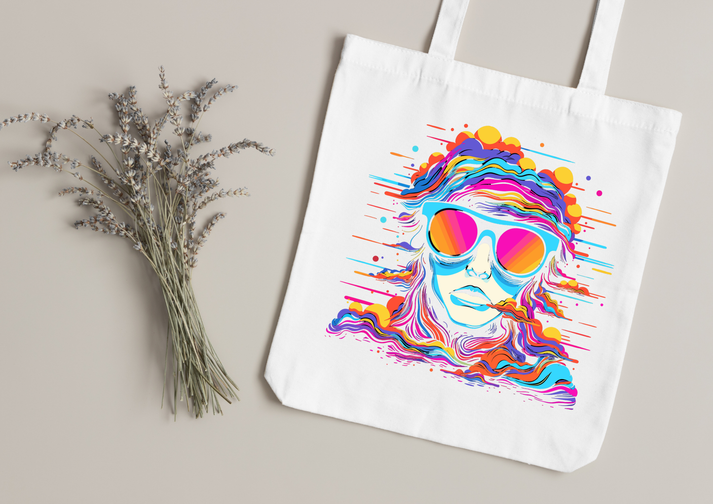 Tote Bag Psychedelic Designs – 100 modèles au choix – Noir ou Blanc