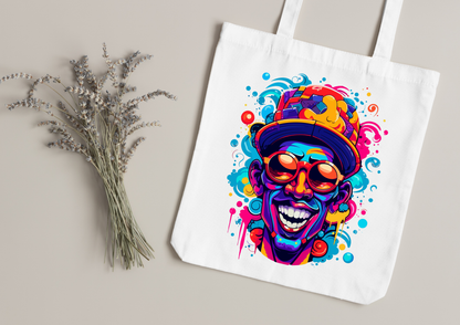 Tote Bag Psychedelic Designs – 100 modèles au choix – Noir ou Blanc