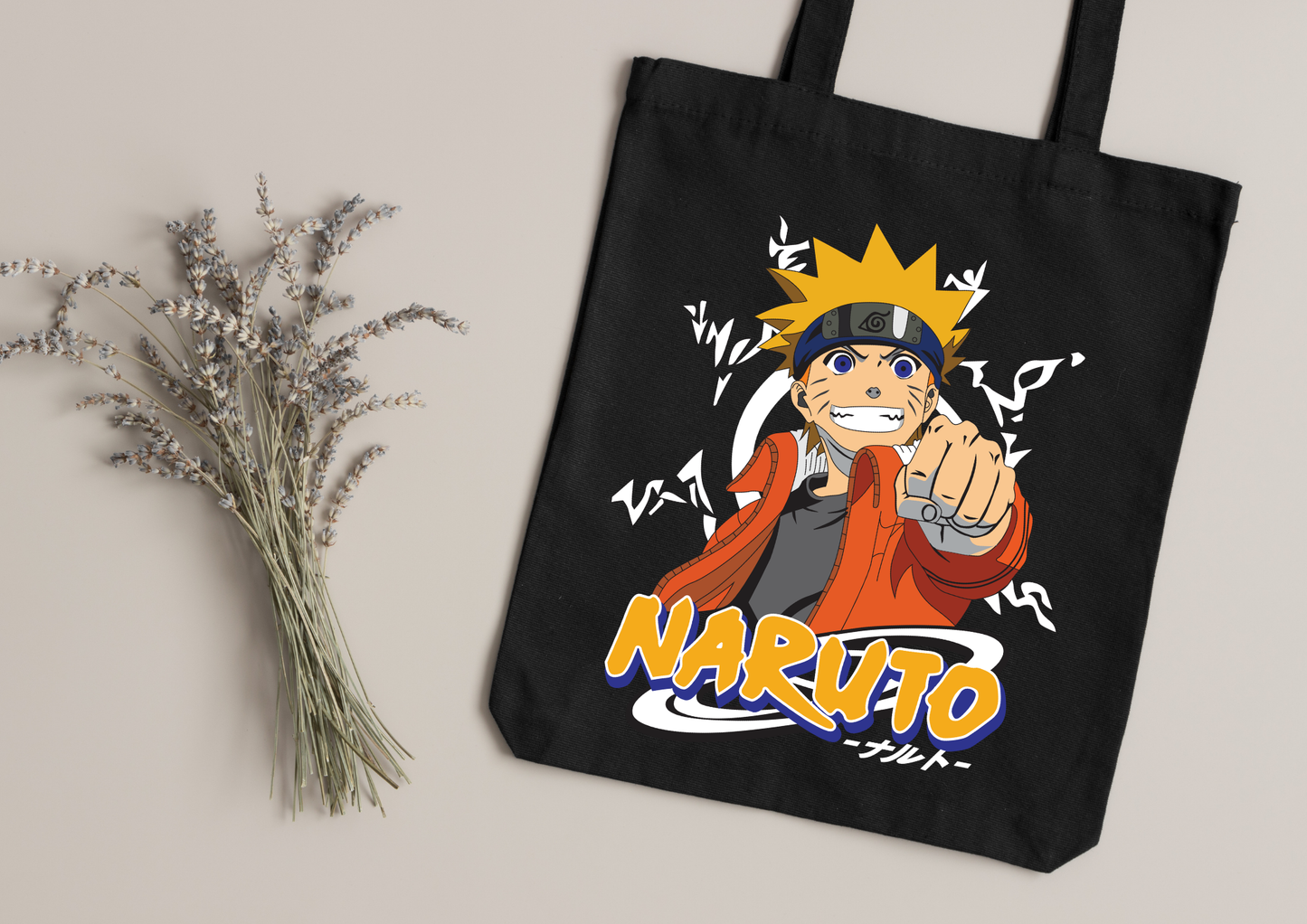 Tote Bag Anime – 104 modèles au choix – Noir