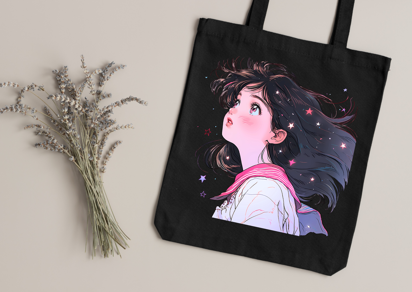 Tote Bag Retro Anime Nostalgia – 61 modèles au choix – Noir ou Blanc