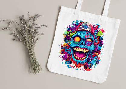 Tote Bag Psychedelic Designs – 100 modèles au choix – Noir ou Blanc