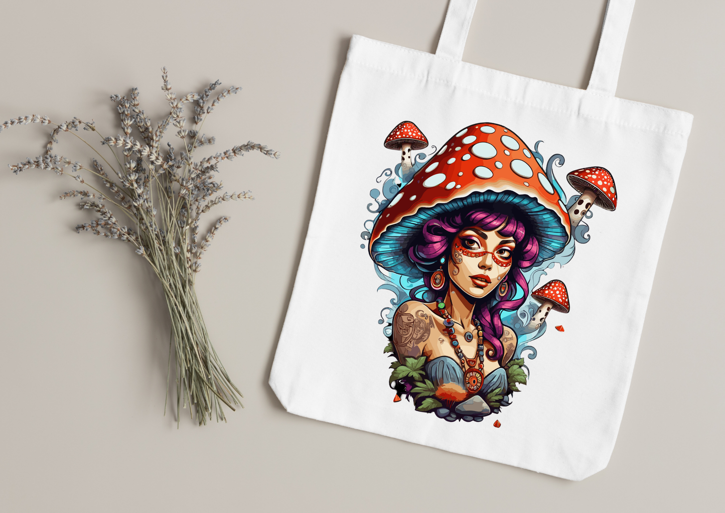 Tote Bag Psychedelic Designs – 100 modèles au choix – Noir ou Blanc