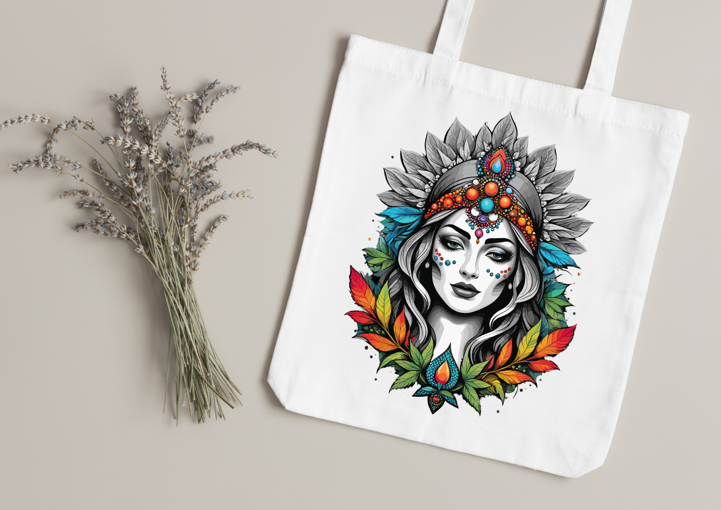Tote Bag Psychedelic Designs – 100 modèles au choix – Noir ou Blanc