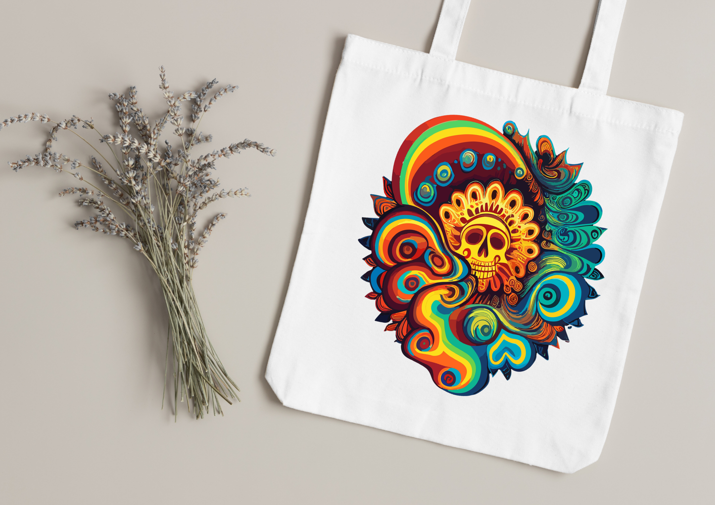 Tote Bag Psychedelic Designs – 100 modèles au choix – Noir ou Blanc