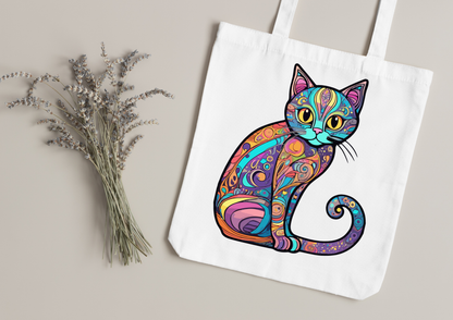 Tote Bag Psychedelic Designs – 100 modèles au choix – Noir ou Blanc