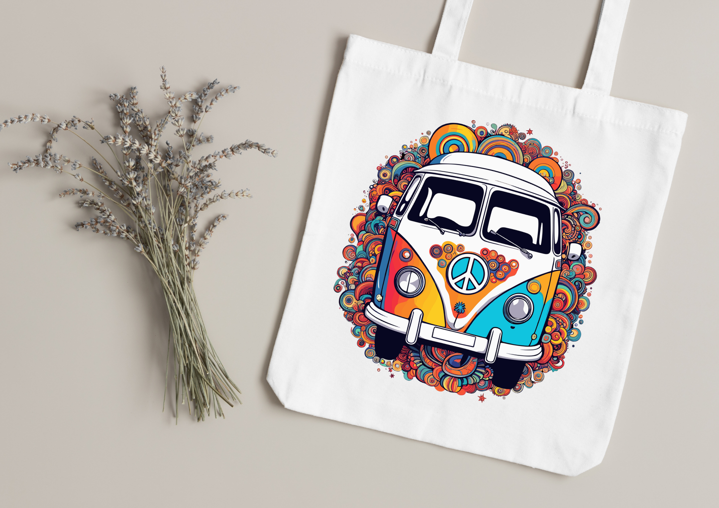 Tote Bag Psychedelic Designs – 100 modèles au choix – Noir ou Blanc
