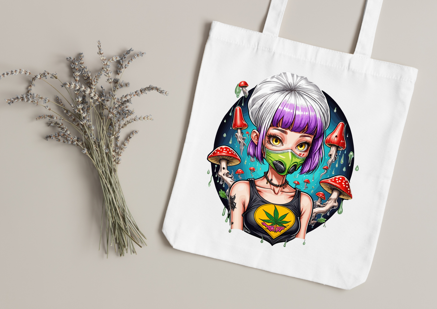 Tote Bag Psychedelic Designs – 100 modèles au choix – Noir ou Blanc