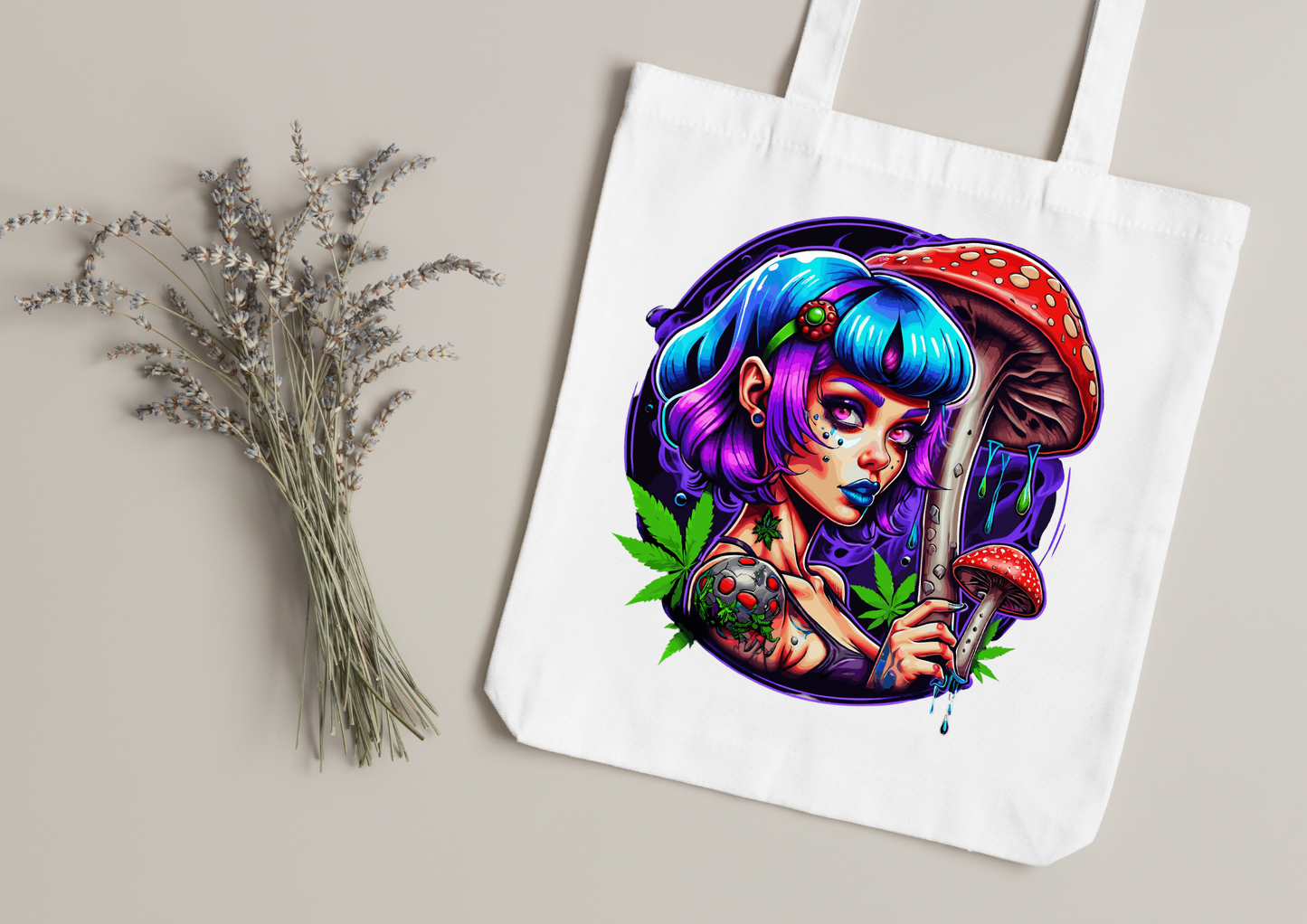 Tote Bag Psychedelic Designs – 100 modèles au choix – Noir ou Blanc
