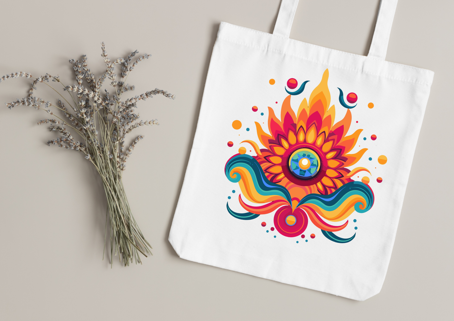 Tote Bag Psychedelic Designs – 100 modèles au choix – Noir ou Blanc