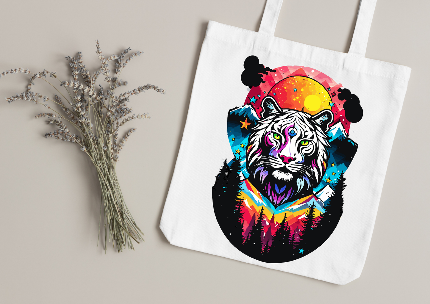Tote Bag Psychedelic Designs – 100 modèles au choix – Noir ou Blanc