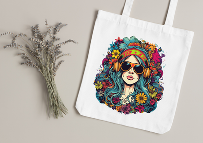 Tote Bag Psychedelic Designs – 100 modèles au choix – Noir ou Blanc