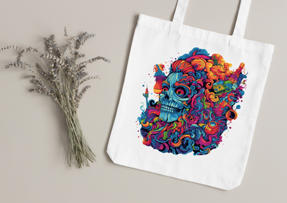 Tote Bag Psychedelic Designs – 100 modèles au choix – Noir ou Blanc