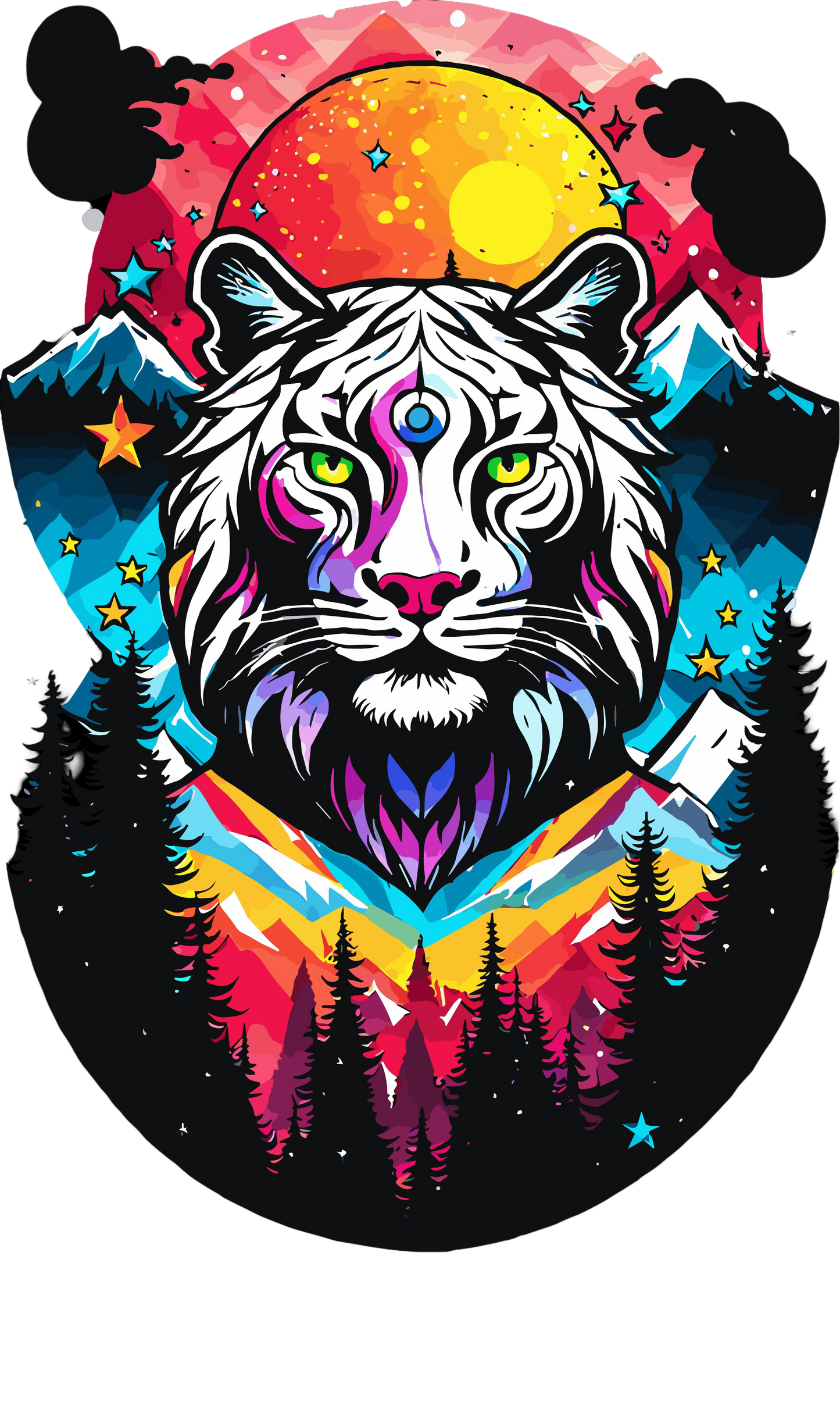 Psychedelic Designs – Fichier PNG Haute Qualité – 100 modèles au choix