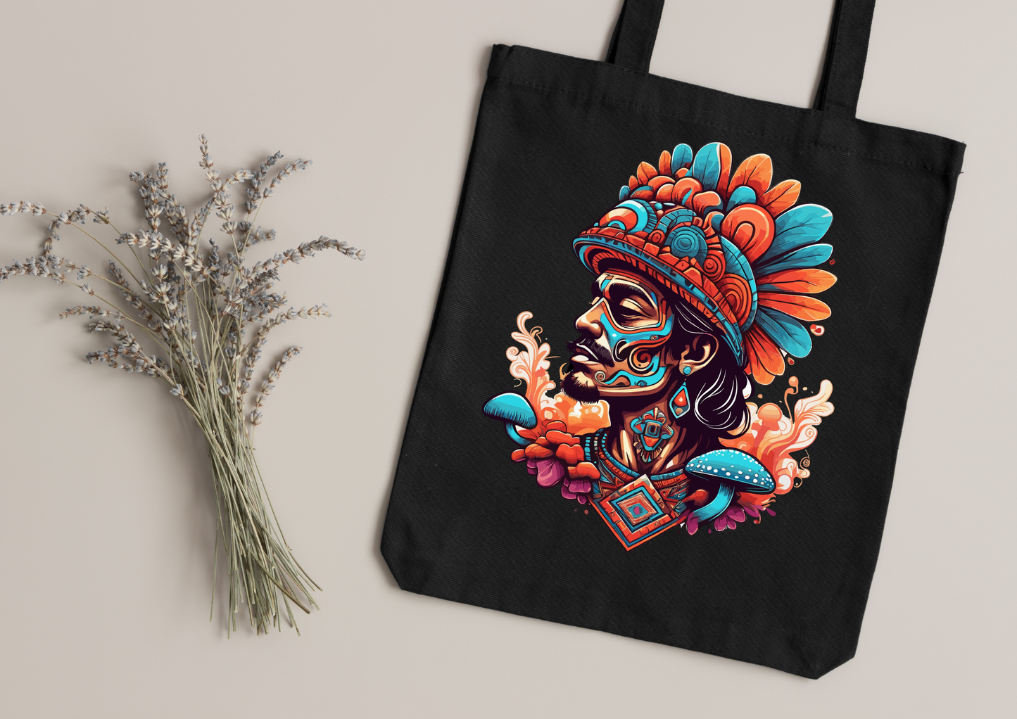 Tote Bag Psychedelic Designs – 100 modèles au choix – Noir ou Blanc