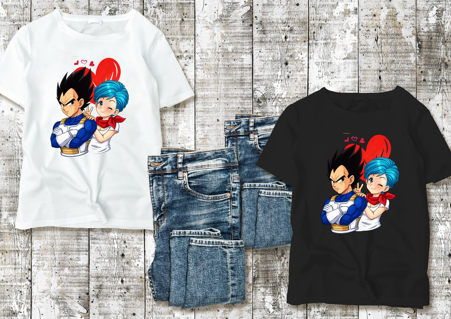 .  🖤🤍 T-shirt Couple Anime