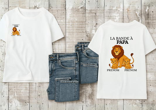 👕 T-shirt "La bande à Papa" personnalisé