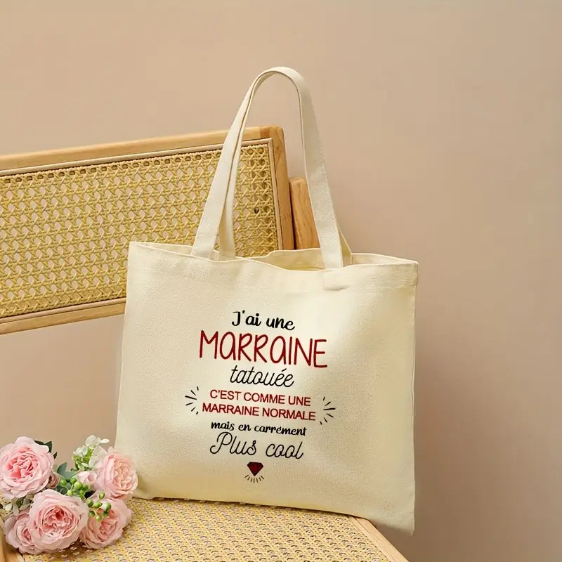 Tote bag J’ai une marraine tatouée – photo originale