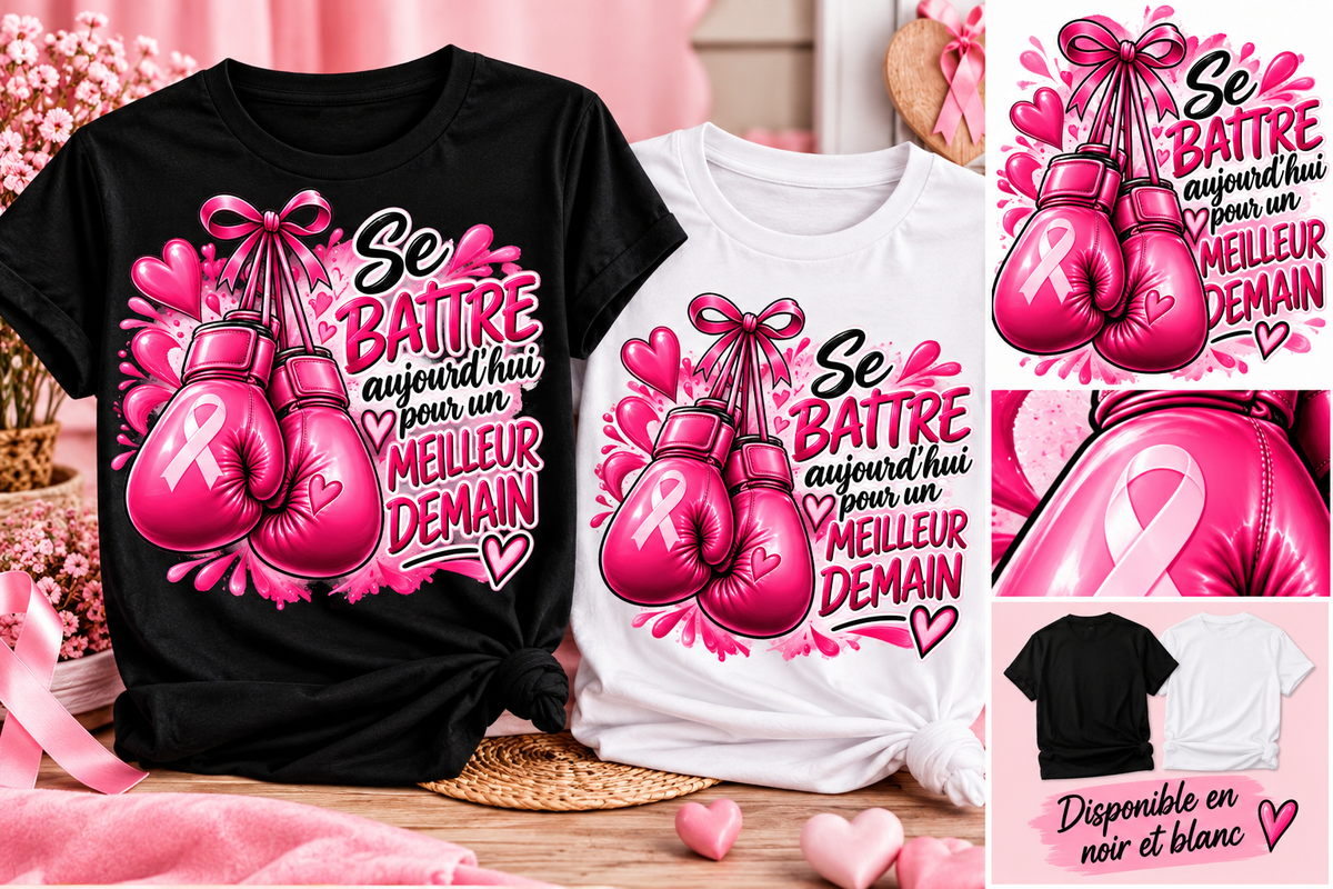 T-shirt Octobre Rose – Se battre aujourd’hui pour un meilleur demain