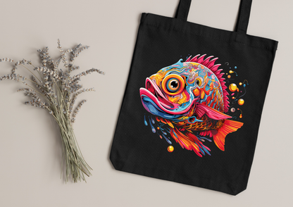 Tote Bag Psychedelic Designs – 100 modèles au choix – Noir ou Blanc