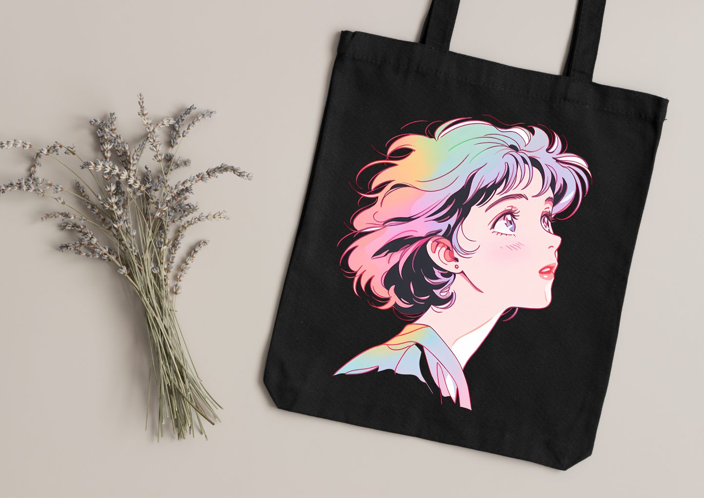 Tote Bag Retro Anime Nostalgia – 61 modèles au choix – Noir ou Blanc