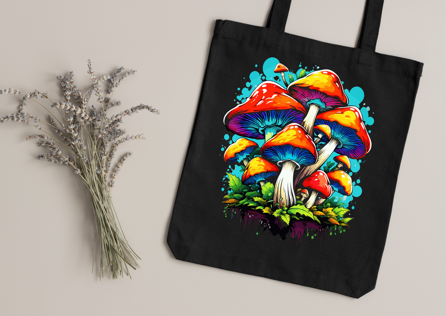Tote Bag Psychedelic Designs – 100 modèles au choix – Noir ou Blanc
