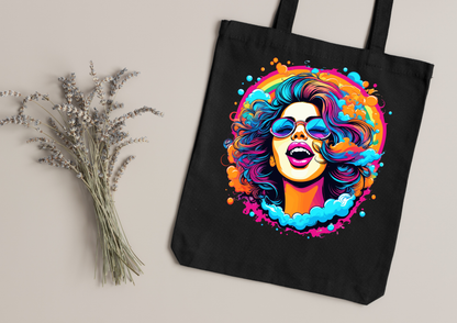 Tote Bag Psychedelic Designs – 100 modèles au choix – Noir ou Blanc