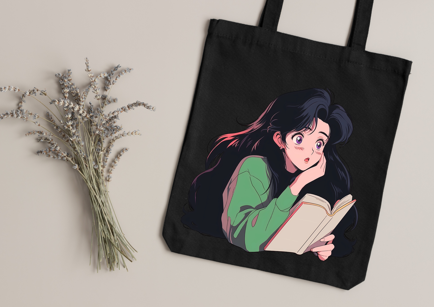 Tote Bag Retro Anime Nostalgia – 61 modèles au choix – Noir ou Blanc