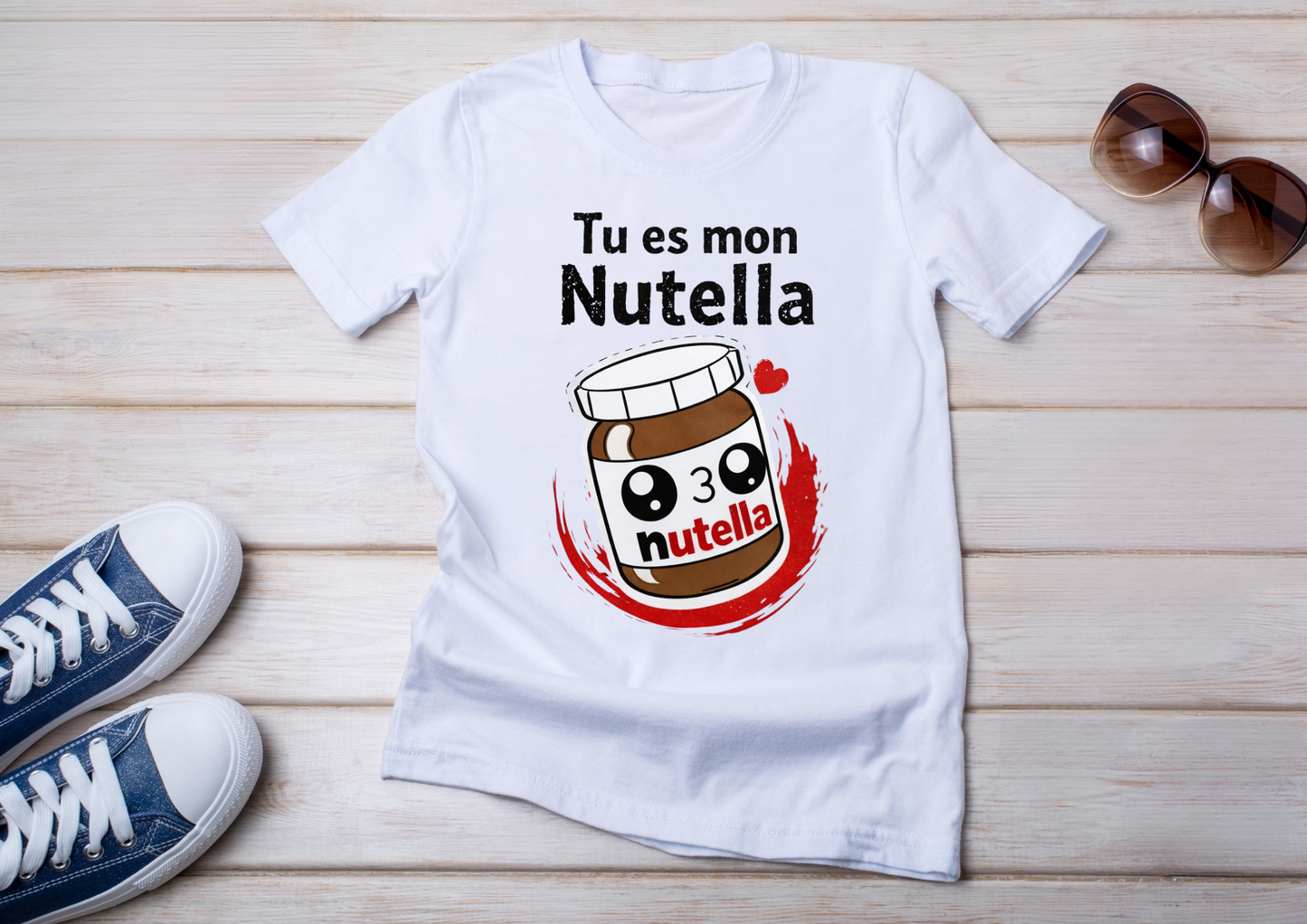 🥖🍫 T-shirt Duo Couple – Tu es mon Nutella / Je suis ton pain
