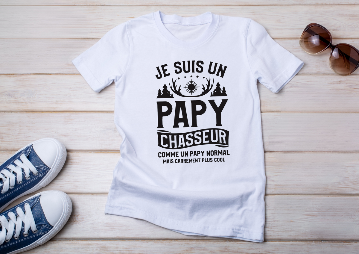 👕 Tee-shirt « Je suis un Papy Chasseur »