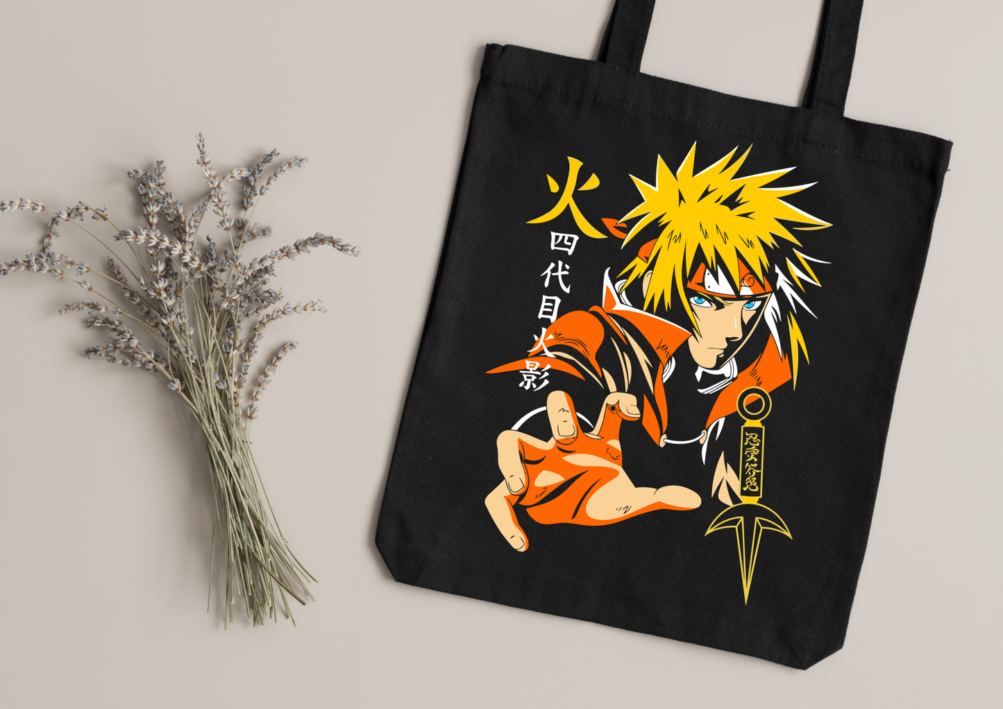 Tote Bag Anime – 104 modèles au choix – Noir