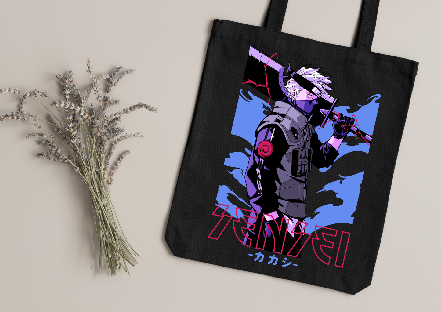 Tote Bag Anime – 104 modèles au choix – Noir