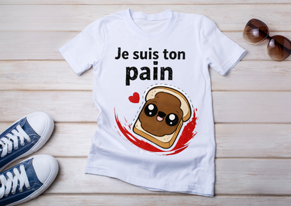 🥖🍫 T-shirt Duo Couple – Tu es mon Nutella / Je suis ton pain