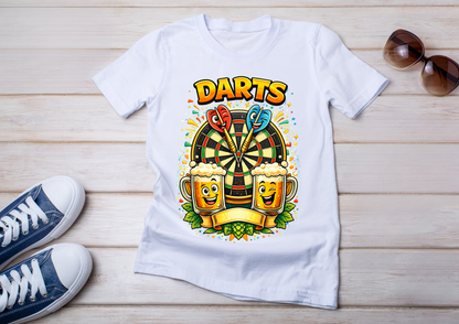 🎯 T-shirt DARTS – Ambiance fléchettes & apéro