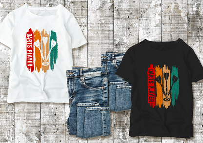 T-shirt Homme – Darts Player Vintage Multicolore 🎯