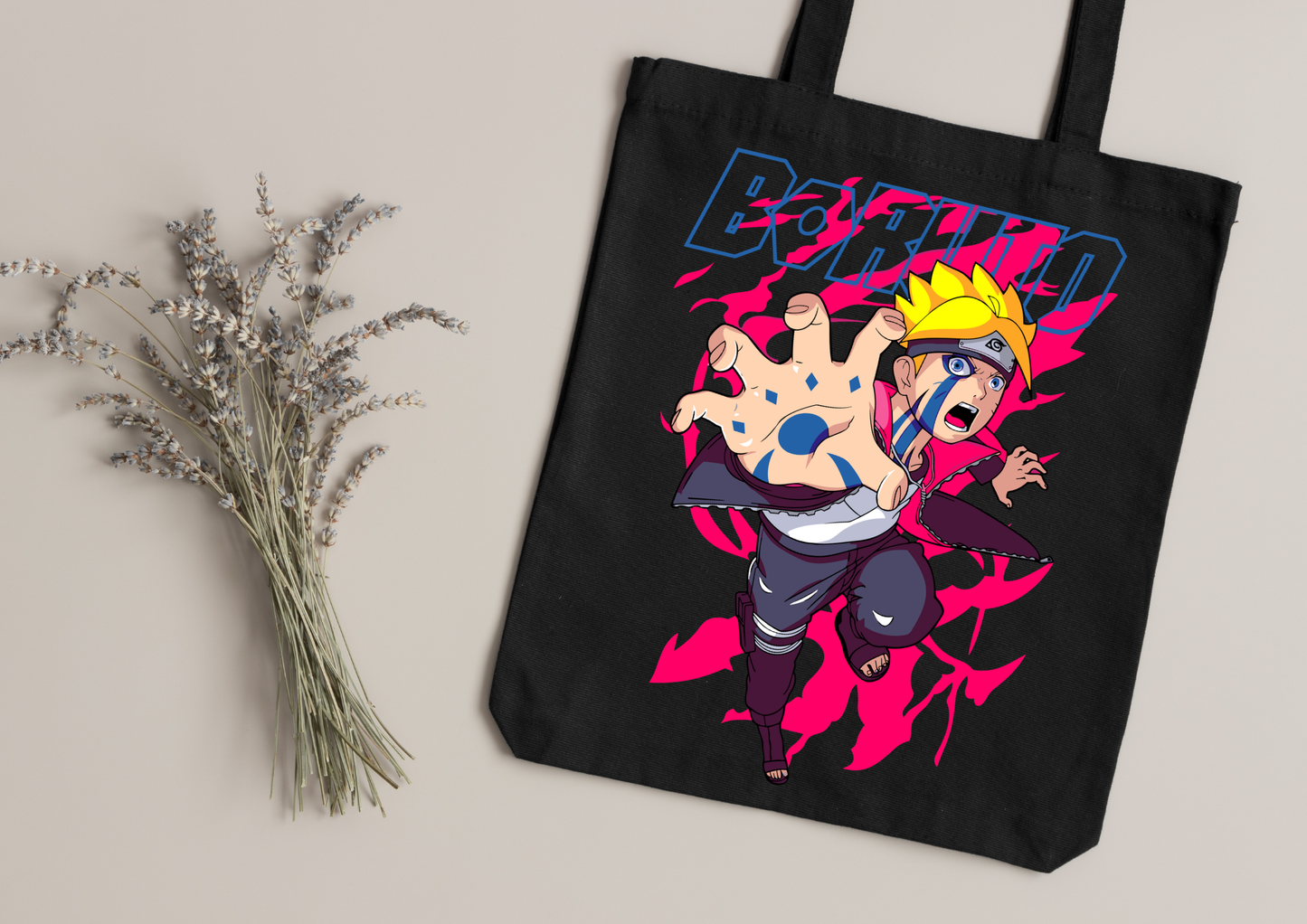 Tote Bag Anime – 104 modèles au choix – Noir